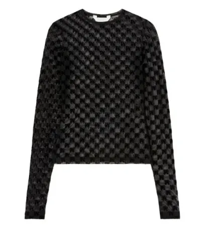 Palm Angels Monogram-pattern Sheet Top In Black