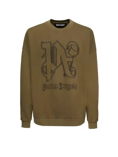 Palm Angels Sweatshirt In Brown