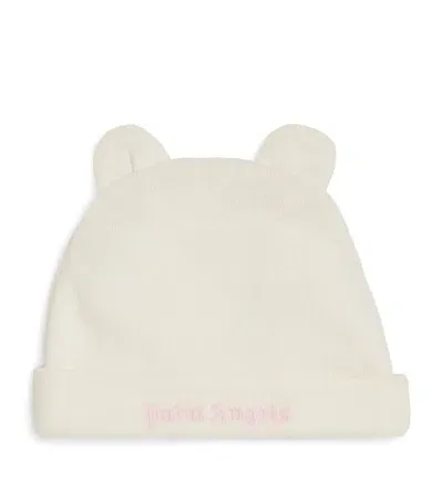 Palm Angels Kids' Teddy Bear Beanie In Pink