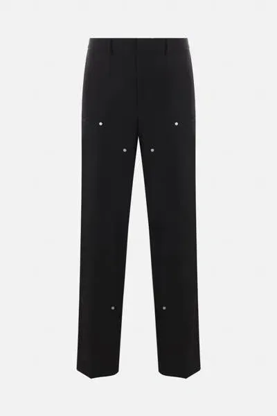 Palm Angels Monogram Workwear Pant In Black + White