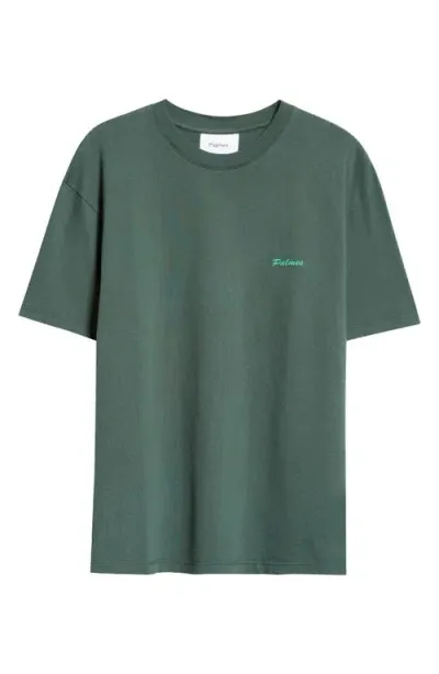 Palmes Cotton Logo T-shirt In Dark Green