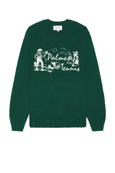 Palmes Dustup Knitted Sweater In Dark Green