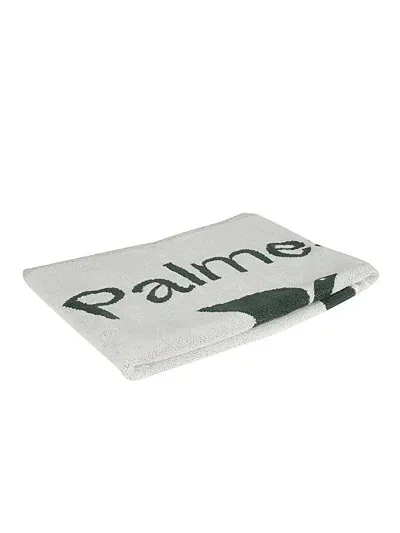 Palmes Logo Organic Cotton Towel In White