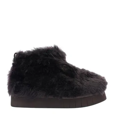 Paloma Barceló Faux Fur Bootie In Brown