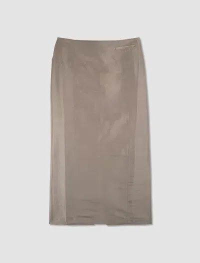 Paloma Wool Amara Low-rise Silk Skirt In Grey