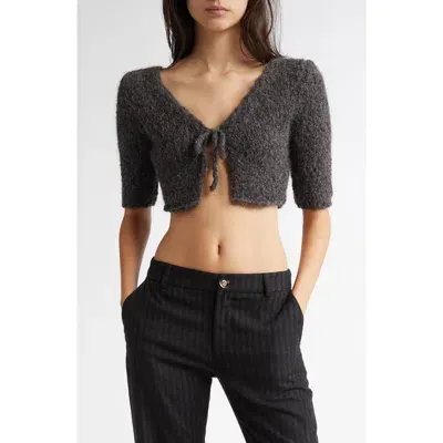 Paloma Wool Ancla Alpaca Blend Crop Cardigan In Grey