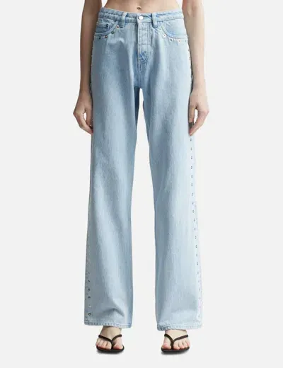 Paloma Wool Crowd Studded Boyfriend Jeans In Blue