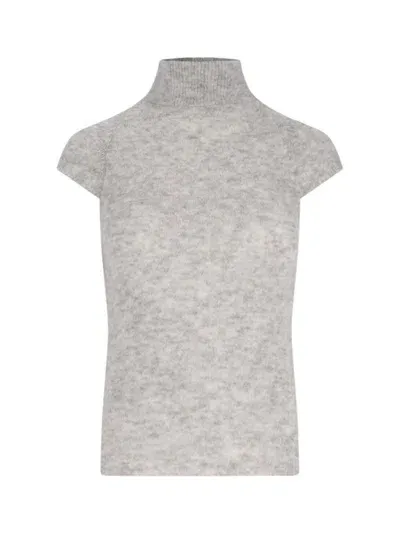 Paloma Wool Husk High Neck Knitted Top In Grey