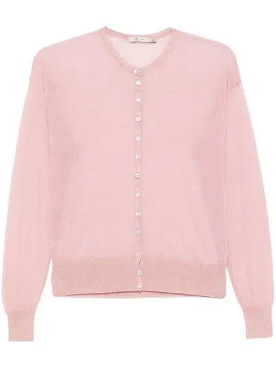 Paloma Wool Cardigan In Metallic-optik In Rosa