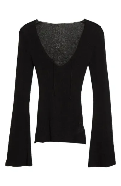 Paloma Wool Mitsu Reversible Knit Top In 999 Black