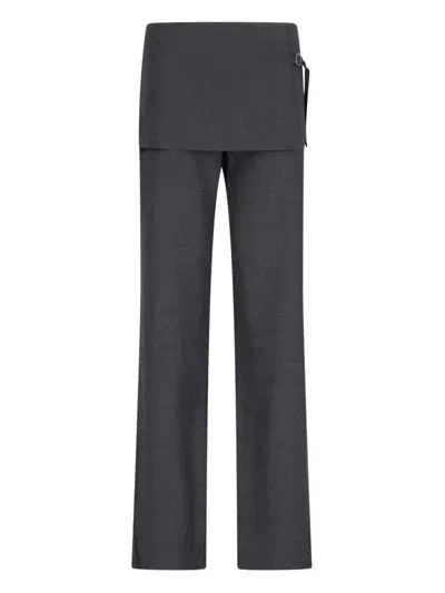 Paloma Wool Pants With Miniskirt In Grey