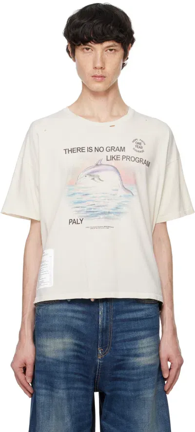 Paly Off-white Program T-shirt In Ivory