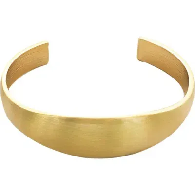 Panacea Satin Cuff Bracelet In Gold