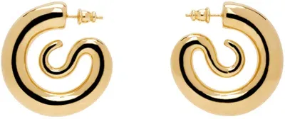 Panconesi Gold Small Serpent Hoop Earrings