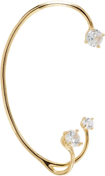 Panconesi Gold Three Point Single Ear Cuff