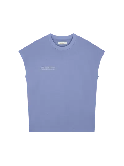 Pangaia 365 Midweight Cropped Shoulder T-shirt In Aster Purple