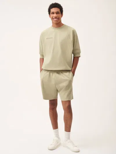 Pangaia Dna Double Jersey Panelled Shorts In Neutral