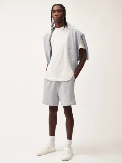 Pangaia Mens 365 Midweight Mid Length Shorts In Grey-marl