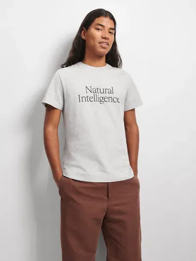 Pangaia Mens 365 Natural Intelligence T-shirt In Grey Marl