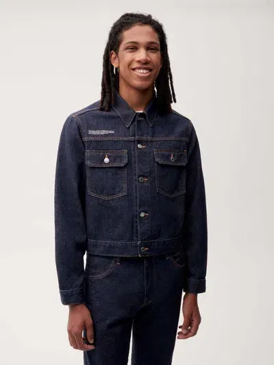 Pangaia Mens Cropped Hemp Denim Jacket In Rinse Wash