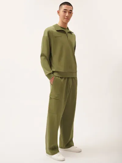 Pangaia Mens Double Jersey Cargo Trousers In Green