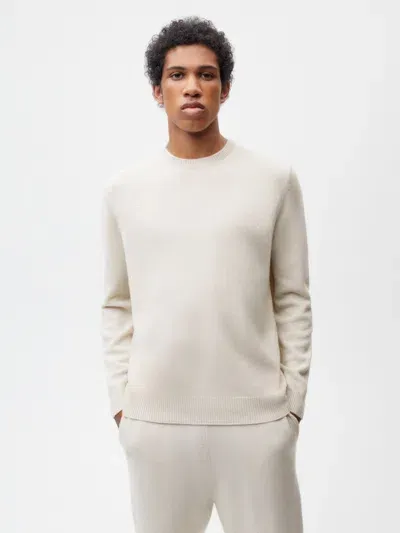 Pangaia Mens Recycled Cashmere Crewneck Sweatshirt In Oatmeal