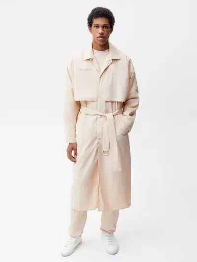 Pangaia Mens Recycled Nylon Trench Coat In Sand