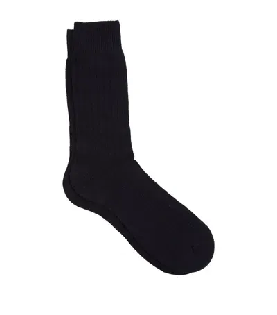 Pantherella Cashmere-blend Waddington Socks In Navy