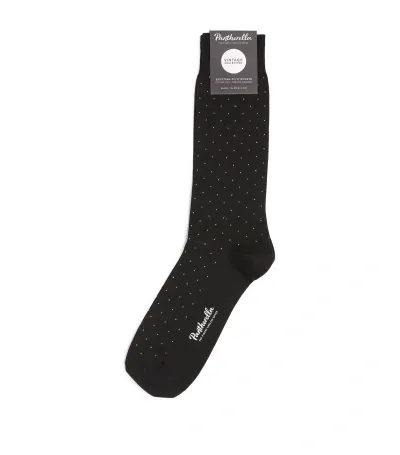 Pantherella Cotton-blend Gadsbury Socks In Black