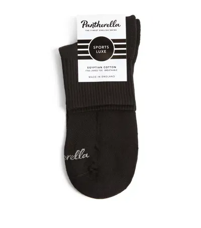 Pantherella Egyptian Cotton-blend Socks In Black