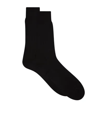 Pantherella Merino Wool Socks In Black