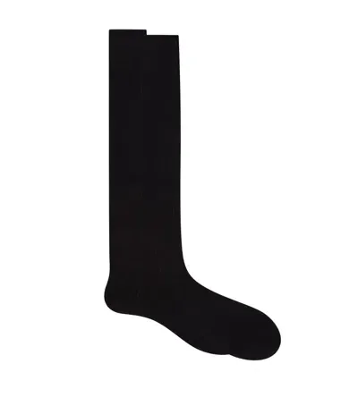 Pantherella Silk Baffin Socks In Black