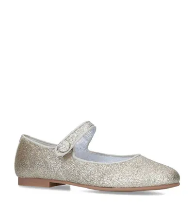 Papouelli Kids' Glitter Pumps In Gold