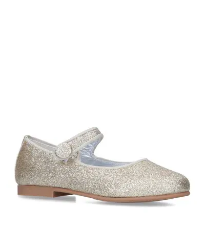 Papouelli Kids' Glitter Pumps In Gold