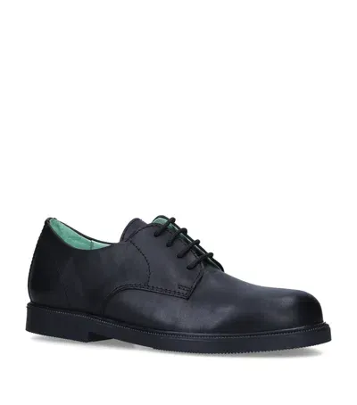 Papouelli Kids' Leather Sam Oxford Shoes In Black