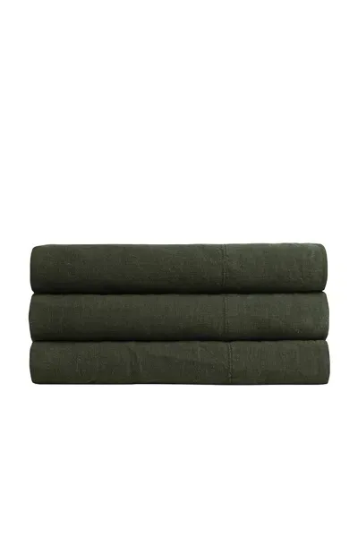 Parachute Linen Top Sheet In Green