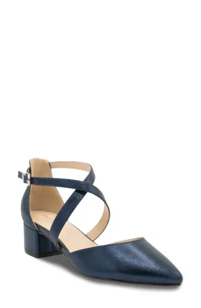 Paradox London Pink Francis Pointed Toe Pump In Navy