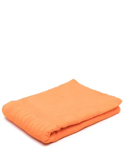 Parajumpers Logo-jacquard Beach Towel In Orange