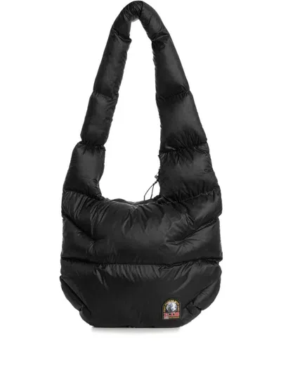 Parajumpers Logo-patch Padded Shoulder Bag In Black