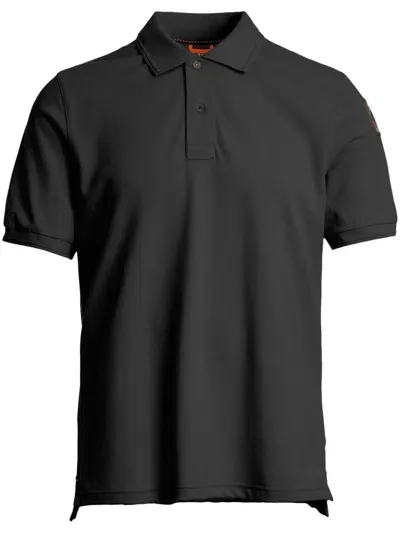 Parajumpers Logo-patch Polo Shirt In Black