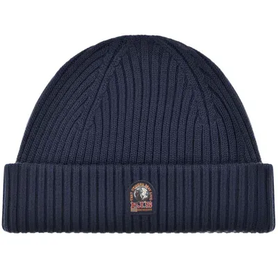 Parajumpers Ribbed Beanie Hat Navy In Blue