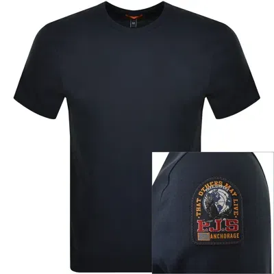 Parajumpers Shispare T Shirt Navy In Black