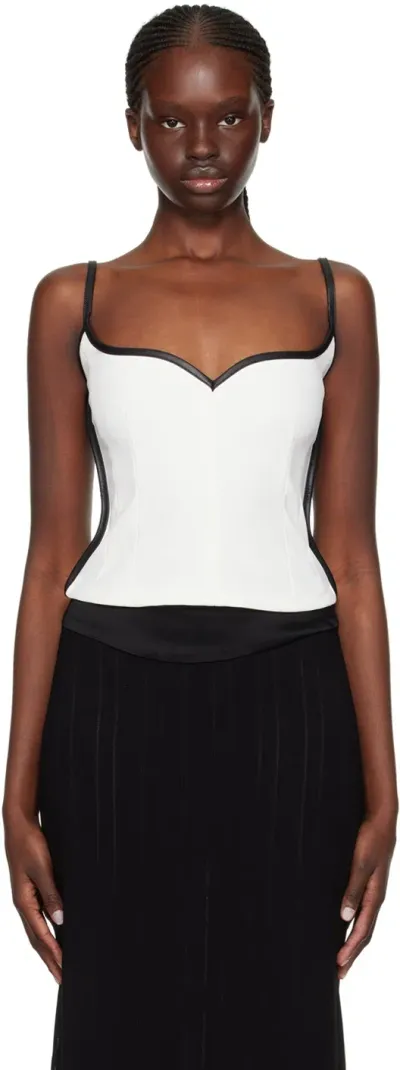 Paris Georgia Ssense Exclusive White Heart Tank Top In White W Black