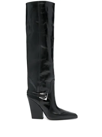 Paris Texas 100mm Jane Boots In Black