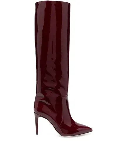 Paris Texas 95mm Patent-leather Boots In 红色