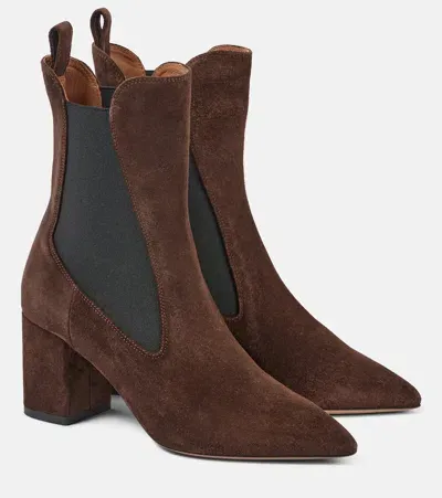 Paris Texas Anja Suede Ankle Boots In Brown