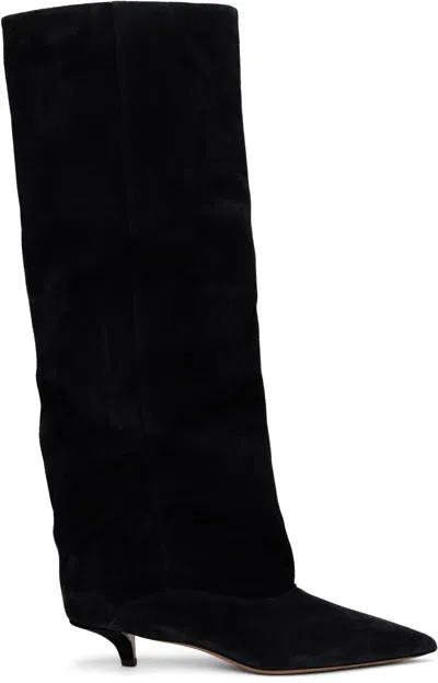 Paris Texas 35mm Ines Suede Tall Boots In Black