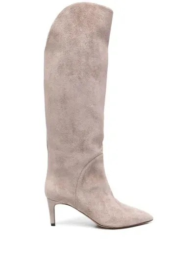 Paris Texas 60mm Gaia Suede Boots In Taupe