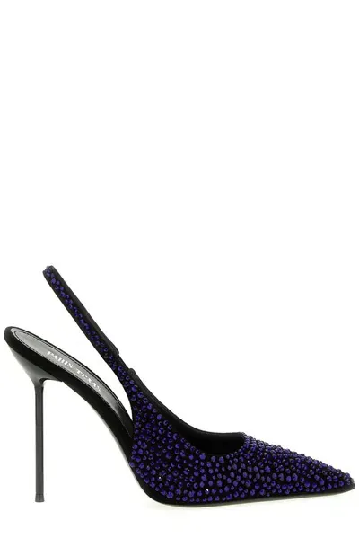 Paris Texas Holly Lidia Slingback Pumps In Purple