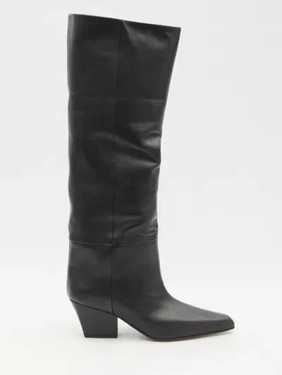 Paris Texas Jane 60 Leather Knee-high Boots In Black